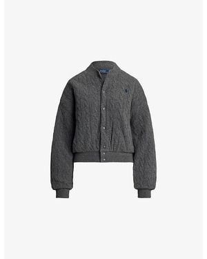 Polo Ralph Lauren Relaxed-Fit Cable-Knitted Wool And Cashmere Jacket - Black