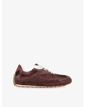 Bottega Veneta Orbit Flash Suede Trainers - Brown