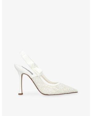 Steve Madden Brylie-P Mesh Slingbacks - White