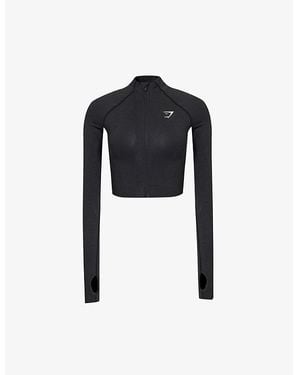 GYMSHARK Vital Seamless 2.0 Stretch-Jersey Jacket - Black
