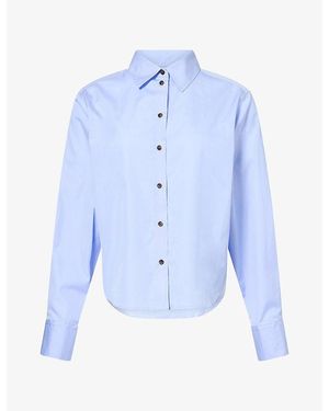 ME+EM Perfectly Proportioned Cotton Shirt - Blue
