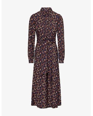 ME+EM Jacquard Maxi Shirt Dress - Purple