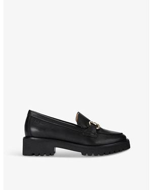 Carvela Kurt Geiger Chester Comfort-Sole Faux-Leather Loafers - Black