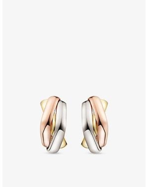 Cartier Trinity 18Ct- - And Rose- Cushion Earrings - Metallic