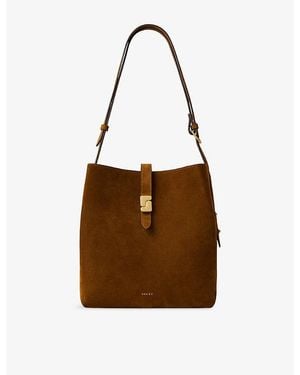 Soeur Bello Suede Shoulder Bag - Brown