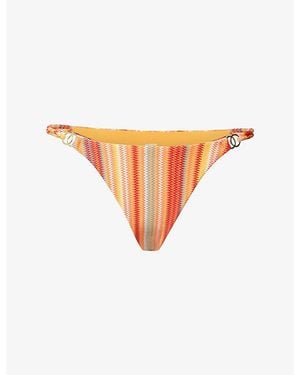 Cheap Monday Petit Ermitage Striped Bikini Bottoms - Orange