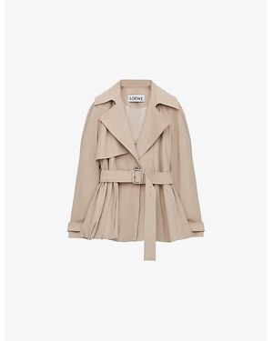 Loewe Notched-Lapel Cotton Jacket - Natural