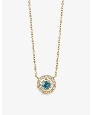 Astley Clarke June Birthstone 14Ct- Alexandrite And 0.08Ct Lab-Grown Diamond Pendant Necklace - Metallic