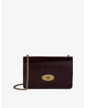 Mulberry Small Darley Patent-Leather Cross-Body Bag - Purple