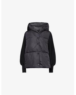Canada Goose Hybridge Astoria Shell-Down And Knitted Hoodie - Blue