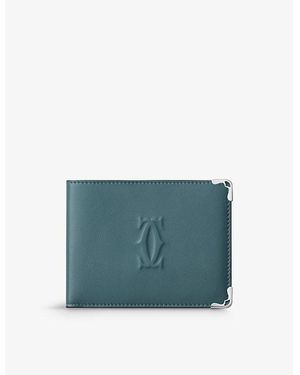 Cartier Must De Six-Card Leather Wallet - Blue