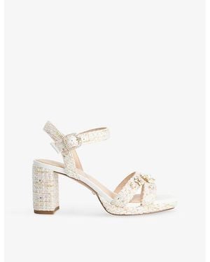 Dune Manifests Woven Heeled Sandals - White