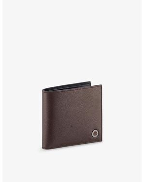 BVLGARI Leather Compact Wallet - Brown