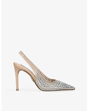 Steve Madden Reyes-R Rhinestone-Embellished Courts - White