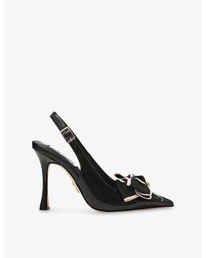 Steve Madden Balina Faux-Leather Slingbacks - Black