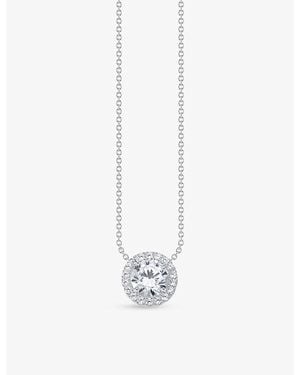 Thomas Sabo Halo Sterling- And Cubic Zirconia Necklace - White