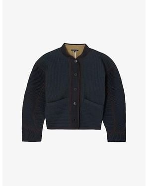 Soeur Patchouli Quilted Cotton Jacket - Blue