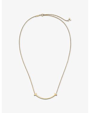 Tiffany & Co. Tiffany T Smile Medium 18Ct- Pendant Necklace - Metallic