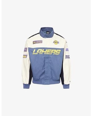 KTZ La Lakers Embroidered-Patch Cotton Jacket - Blue