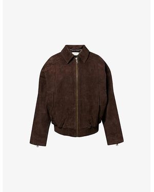 Dissh Denver Suede Bomber Jacket - Brown
