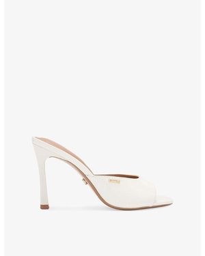 Carvela Kurt Geiger Isabella Heeled Faux-Leather Mules - White