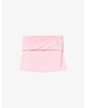 Juicy Couture Emmot Roll-Down Stretch-Woven Mini Skirt - Pink