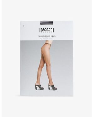 Wolford Twenties Fishnet Stretch-Woven Tights - White