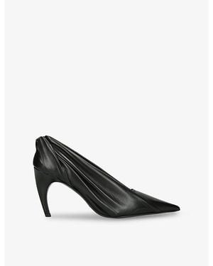 KHAITE Eve 85 Heeled Leather Pumps - Black