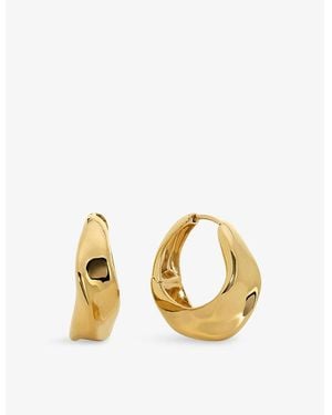 Monica Vinader Nomade Medium 18Ct Vermeil Hoop Earrings - Metallic