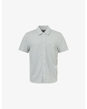 PAIGE Carillo Short-Sleeve Cotton Shirt - Grey