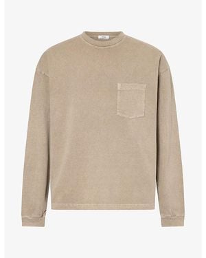 Agolde Lucan Long-Sleeve Cotton T-Shirt - Natural