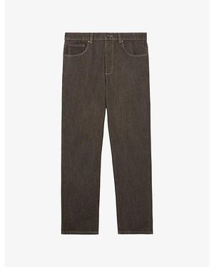 Reiss Bishopsgate Straight-Fit Denim Jeans - Grey