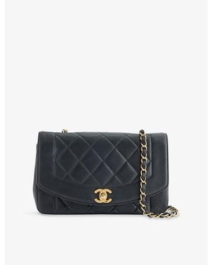 This Old Thing London Pre-Loved Chanel Diana Small Flap Leather Shoulder Bag - Black