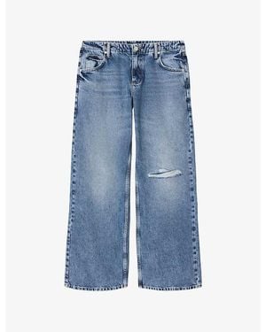 AllSaints Tia Wide-Leg Low-Rise Jeans - Blue