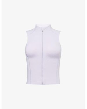 WE Are Tala Skinluxe Sleeveless Zip-Through Running Top - Purple