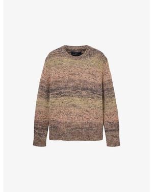 AllSaints Finch Brushed-Ombre Knitted Jumper - Brown