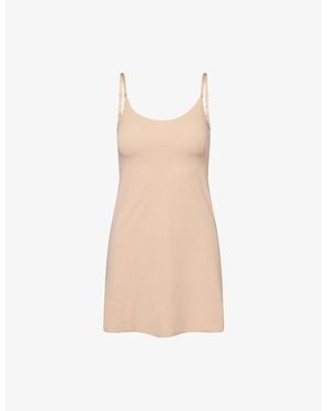 Commando Mini Cami Stretch-Woven Slip Dress - White