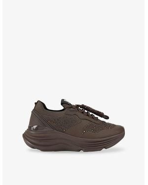 KG by Kurt Geiger Lotta Gem Woven Sneakers - Brown