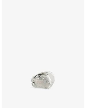SIMUERO Junio Sterling- And Moonstone Ring - White