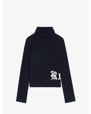 Zadig & Voltaire Nalma Turtleneck Wool Jumper - Blue