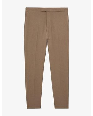 Reiss Found Slim-Fit Drawstring Stretch-Woven Trousers - Brown