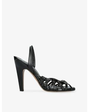 Chloé Estra Leather Heeled Sandals - Black