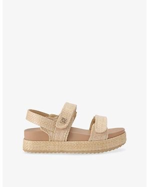 KG by Kurt Geiger Raymond Woven Flat Sandals - Natural