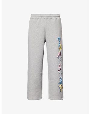 Trapstar Wildcard 20 Embellished Cotton-Jersey Joggers - Grey