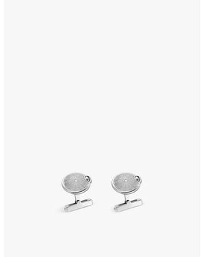 Cartier Ballon Bleu De Palladium-Plated Sterling- And Spinel Cufflinks - White