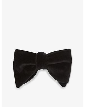 Reiss Hike Double-Layered Velvet Bow Tie - Black