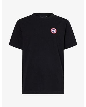 Canada Goose Ocra Logo-Patch Cotton T-Shirt - Black