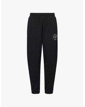 GYMSHARK Lifestyle Club Graphic Cotton-Jersey Jogging Bottoms - Black