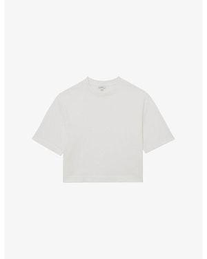 Reiss Lara Relaxed-Fit Cotton T-Shirt - White