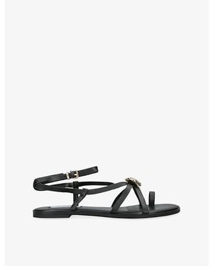 Steve Madden Napa Faux-Leather Sandals - Black